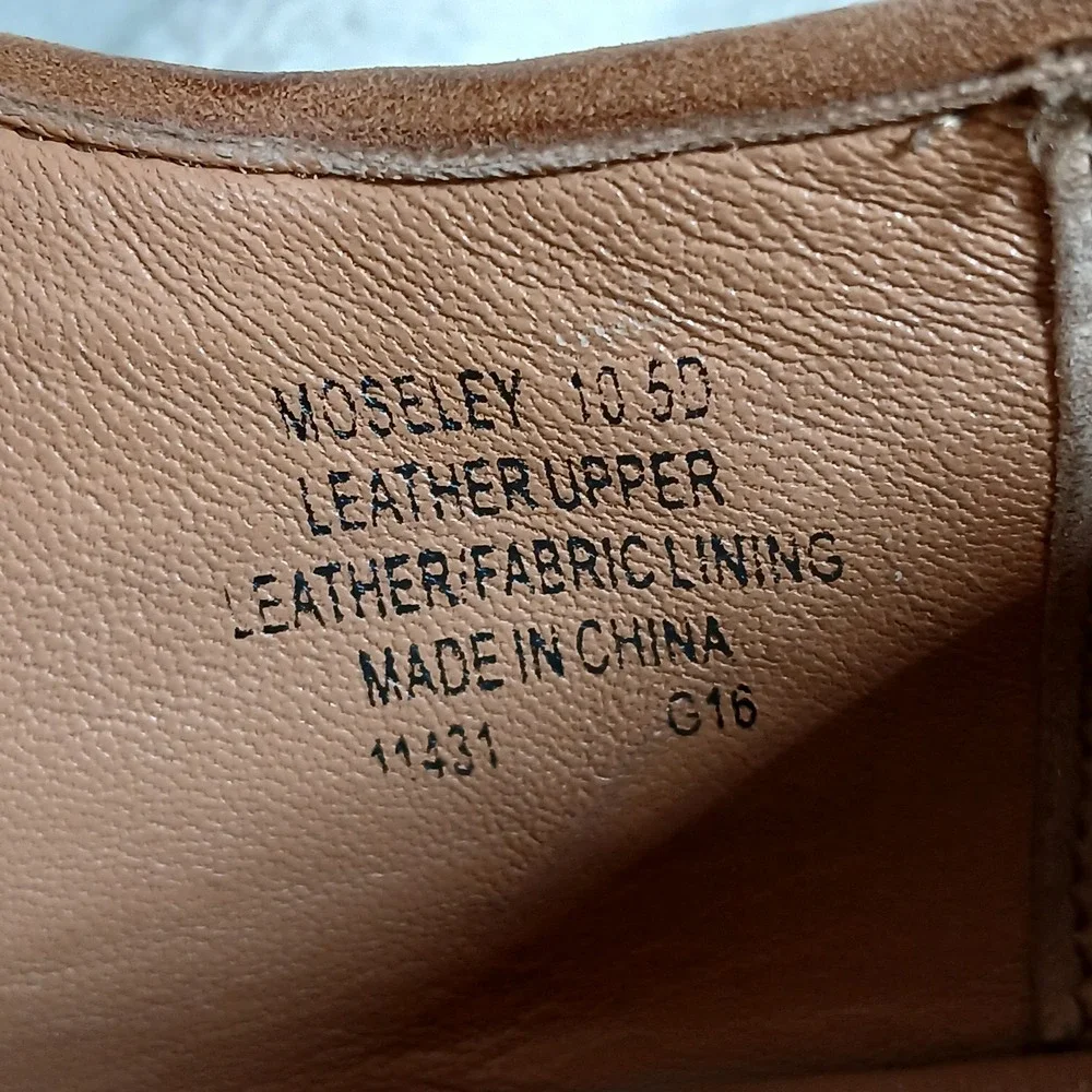 Polo Ralph Lauren Moseley Shoes Mens 10.5D Brown Leather Oxford Dress - Picture 8 of 9
